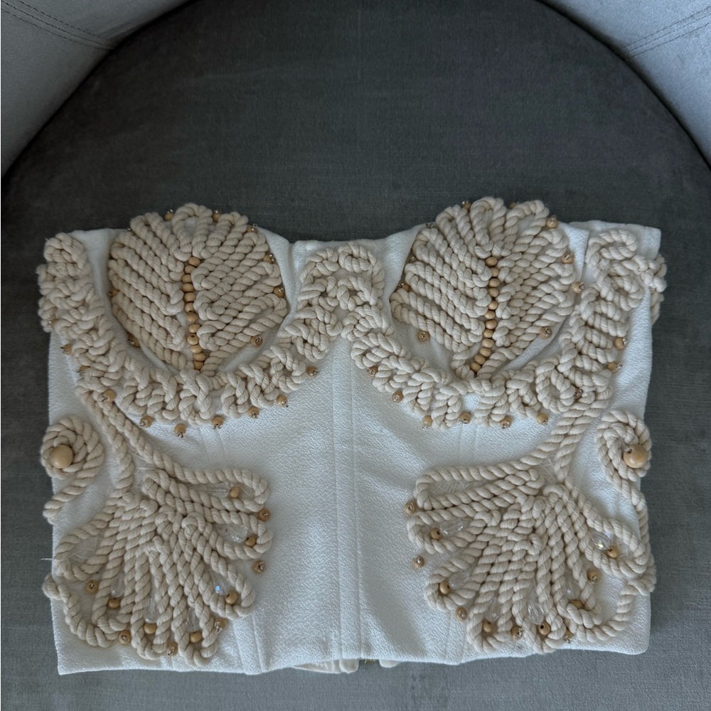 PatBO Dune Knit Strapless Top Size 4 - Picture 4 of 6